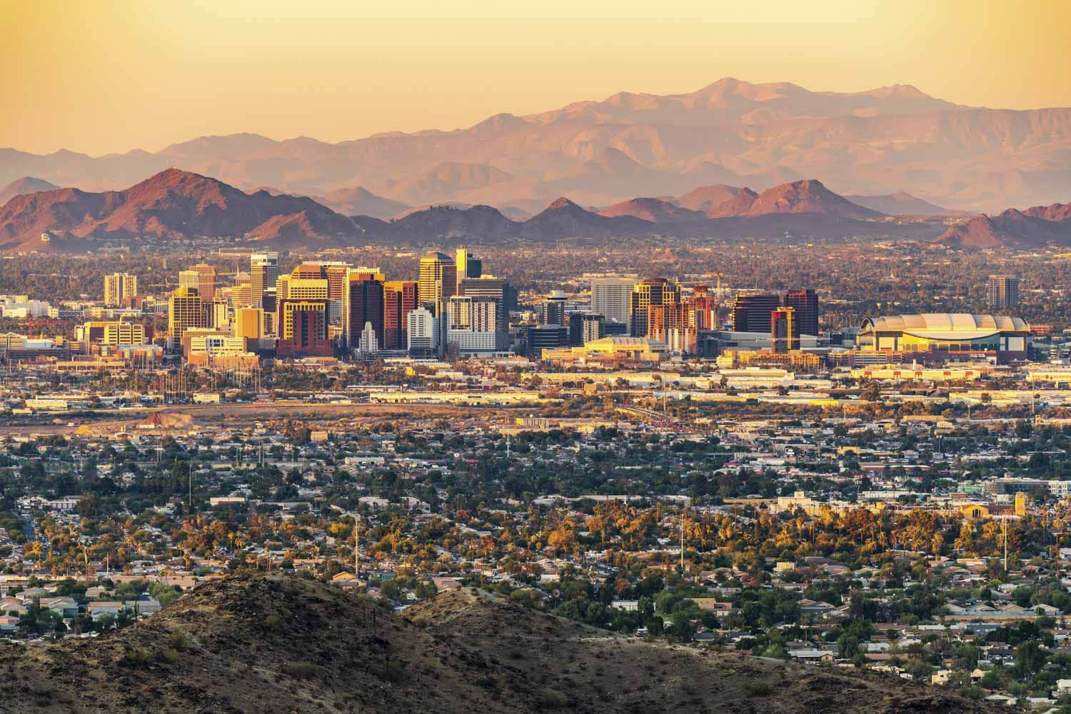 Phoenix, Arizona skyline near Desertscape Manufactured homes for sale Phoenix